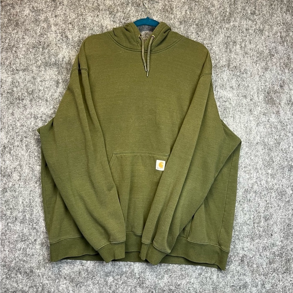 Carhartt Men's Olive Hoodie Sweater Size 2XL Green
